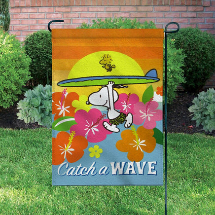 Peanuts Double - Sided Flag - Snoopy Surfer - snoopn4pnuts.com