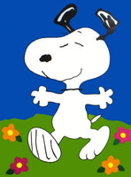 Peanuts Double - Sided Flag - DANCING SNOOPY Flag - snoopn4pnuts.com
