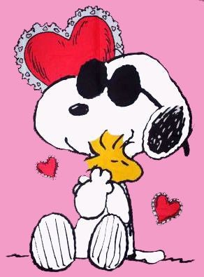 Hug Snoopy Joe Cool Valentine Flag (Used/Near Mint)