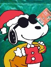 Snoopy Joe Cool As Santa Flag