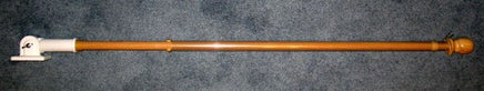 Metal Flag Pole With Wood-Like Finish And Bracket