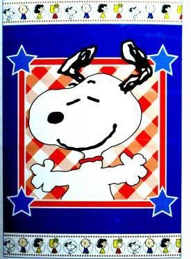 Patriotic 4Th Of July Peanuts Gang Flag
