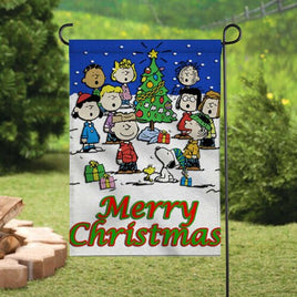 Peanuts Double - Sided Flag - Merry Christmas - snoopn4pnuts.com