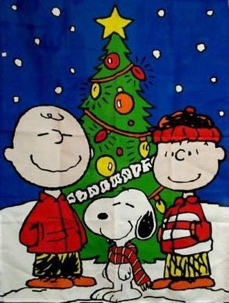 PEANUTS GANG CHRISTMAS Flag (Near Mint) - snoopn4pnuts.com