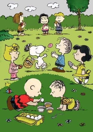 PEANUTS GANG EASTER Flag - RARE! (Used/Near Mint) - snoopn4pnuts.com