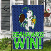 Peanuts Snoopy Double - Sided Flag - Seattle Seahawks Football - snoopn4pnuts.com
