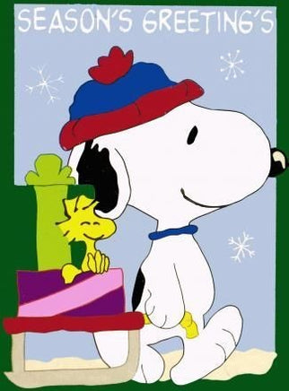 Sled Ride Snoopy Flag