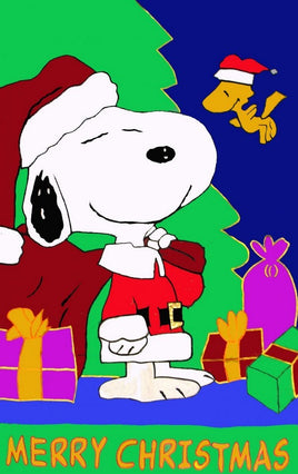Snoopy Santa Flag