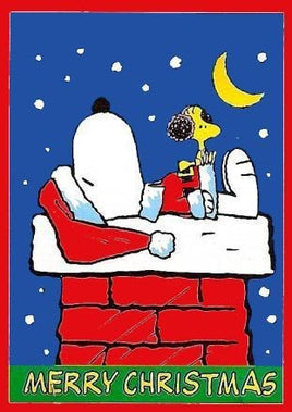 Snoopy On Chimney Christmas Flag (Used/Near Mint)