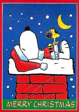 Snoopy On Chimney Christmas Flag