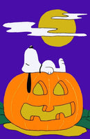 SNOOPY ON JACK O' LANTERN Halloween Flag (Re-packaged)