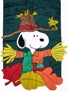 Fall Snoopy Scarecrow Flag  (Mint/Hung Indoors Only)