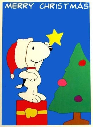 Snoopy's Christmas Star Flag - Reduced Price!