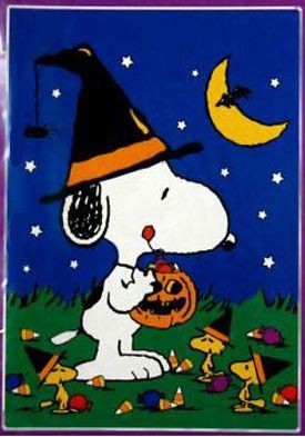 Snoopy's Halloween Treats Flag