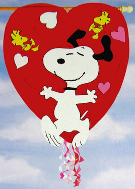Snoopy's Heart Sculpted Flag