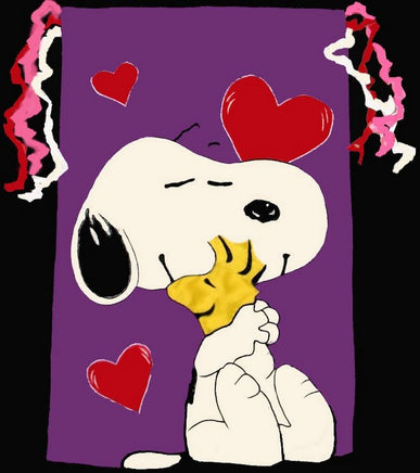 Snoopy's Valentine Hug Flag (Used/Fair Condition)