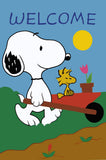 NON-VINTAGE FLAG - SNOOPY WELCOME