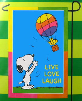 NON - VINTAGE FLAG - LIVE, LOVE, LAUGH - snoopn4pnuts.com