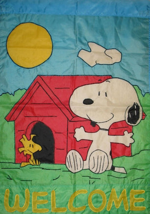Welcome Snoopy And Woodstock Flag (Used/Good Condition)