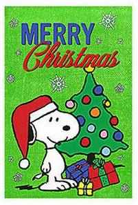 Peanuts Double - Sided Flag - Merry Christmas - snoopn4pnuts.com