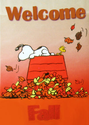 NON - VINTAGE FLAG - WELCOME FALL - snoopn4pnuts.com