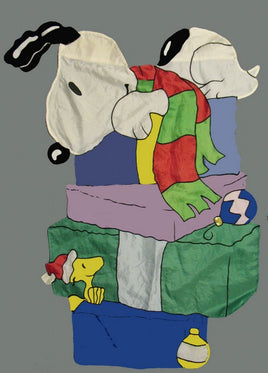 Snoopy's Gifts Sculpted Flag