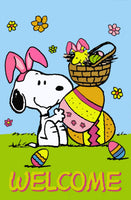 Non-Vintage Flag - Snoopy Easter Welcome