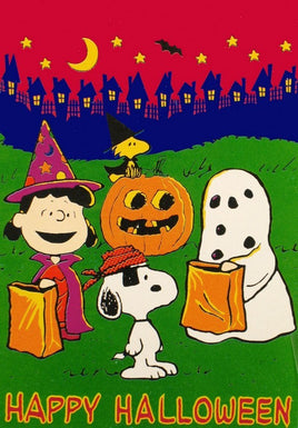 Peanuts Gang Halloween Flag