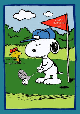 Peanuts Double - Sided Flag - Father's Day Snoopy Golf - snoopn4pnuts.com
