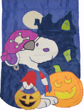 SNOOPY HALLOWEEN PIRATE Sculpted Flag - snoopn4pnuts.com