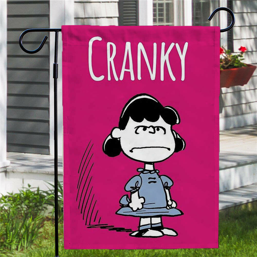 Peanuts Double-Sided Flag - Cranky Lucy