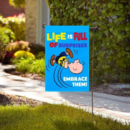 NON - VINTAGE FLAG - LIFE IS FULL OF SURPRISES - snoopn4pnuts.com