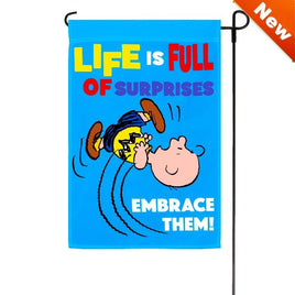 NON - VINTAGE FLAG - LIFE IS FULL OF SURPRISES - snoopn4pnuts.com