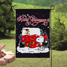 Peanuts Double - Sided Flag - Merry Christmas - snoopn4pnuts.com