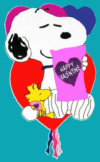 Snoopy's Valentine Sculpted Flag (New But Near Mint)