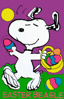 EASTER BEAGLE SNOOPY Flag (Used) - snoopn4pnuts.com