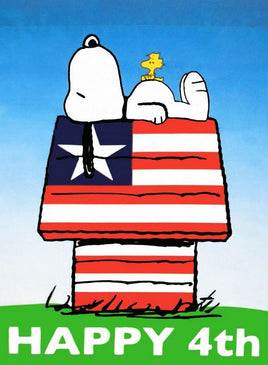 NON - VINTAGE FLAG - HAPPY 4TH - snoopn4pnuts.com