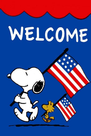NON - VINTAGE FLAG - PATRIOTIC 4TH OF JULY WELCOME - snoopn4pnuts.com