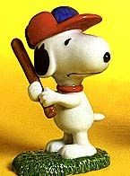 Flambro Baseball Snoopy Porcelain Figurine