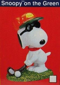 Flambro Snoopy On The Green Porcelain Figurine