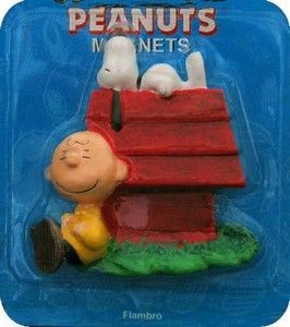 Charlie Brown And Snoopy Doghouse Flambro Magnet