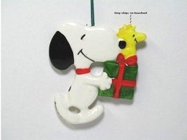 Snoopy And Woodstock Flat Christmas Ornament