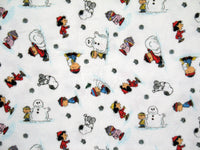 Vintage Peanuts Gang Pillow Case (Flannel) - Winter Fun