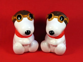Benjamin & Medwin Snoopy Flying Ace Salt And Pepper Shakers (New But Near Mint)
