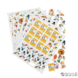 Peanuts Thanksgiving and Fall 14 - Piece Scrapbook Foam Embellishments Set - snoopn4pnuts.com