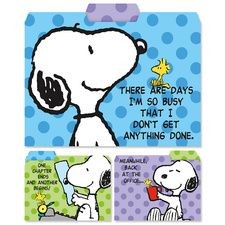 Snoopy File Folder Set (12 Decorative Folders!)