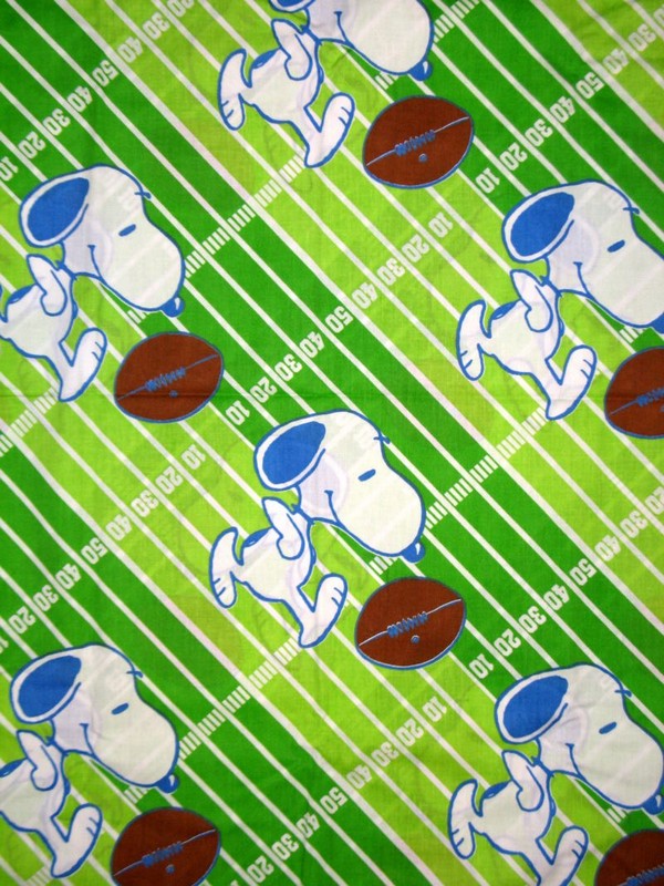 Vintage Peanuts Gang Fitted Sheet - Football