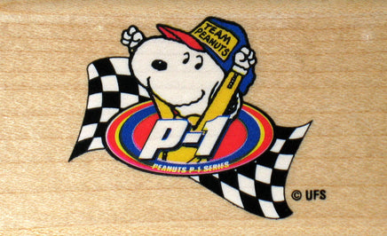 Racing Snoopy RUBBER STAMP - snoopn4pnuts.com