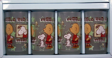 Snoopy And Friends Frosted Drinking Glass Set