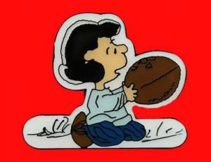 Lucy Football Enamel Pin - snoopn4pnuts.com